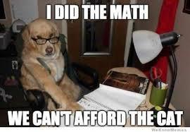 G
I DID THE MATH
WE CAN'T AFFORD THE CAT