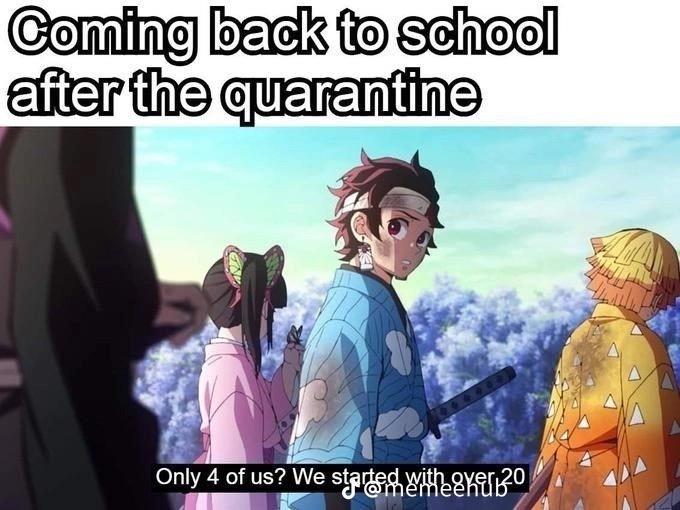 Coming back to school
after the quarantine
Only 4 of us? We started with over 20