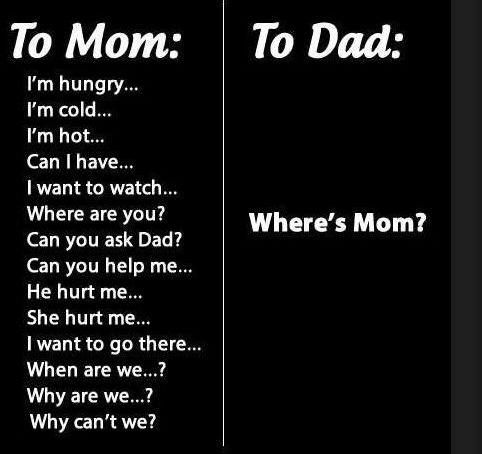 To Mom:
I'm hungry...
I'm cold...
I'm hot...
Can I have...
I want to watch...
Where are you?
Can you ask Dad?
Can you help me...
He hurt me...
She hurt me....
I want to go there...
When are we...?
Why are we...?
Why can't we?
To Dad:
Where's Mom?