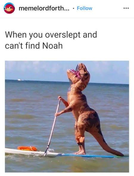 memelordforth... Follow
.
When you overslept and
can't find Noah
: