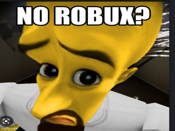 NO ROBUX?
Q
imgflip.com