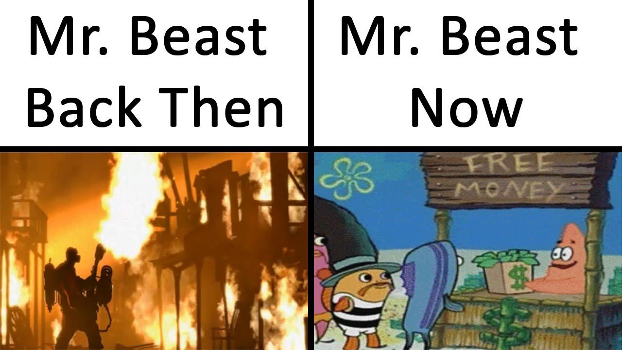 Mr. Beast
Back Then
Mr. Beast
Now
FREE
MONEY