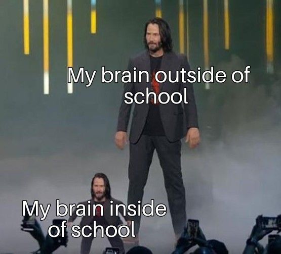 My brain outside of
school
My brain inside
of school