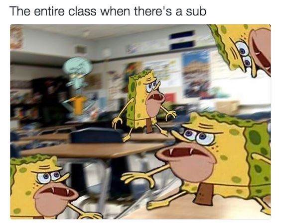 The entire class when there's a sub