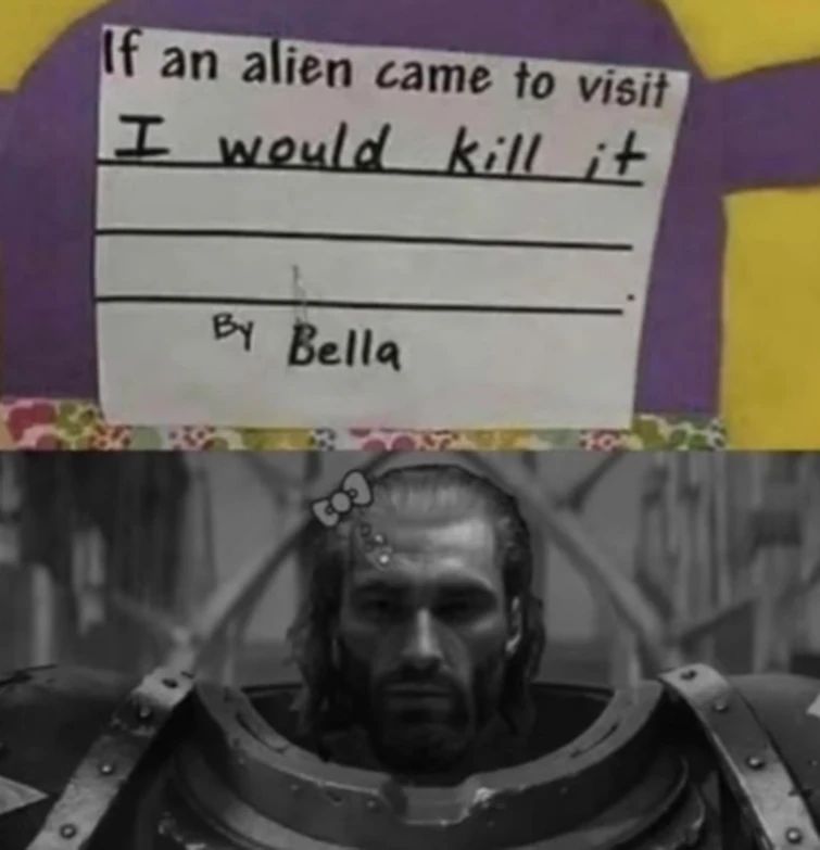 If an alien came to visit
I would kill it
By Bella
to