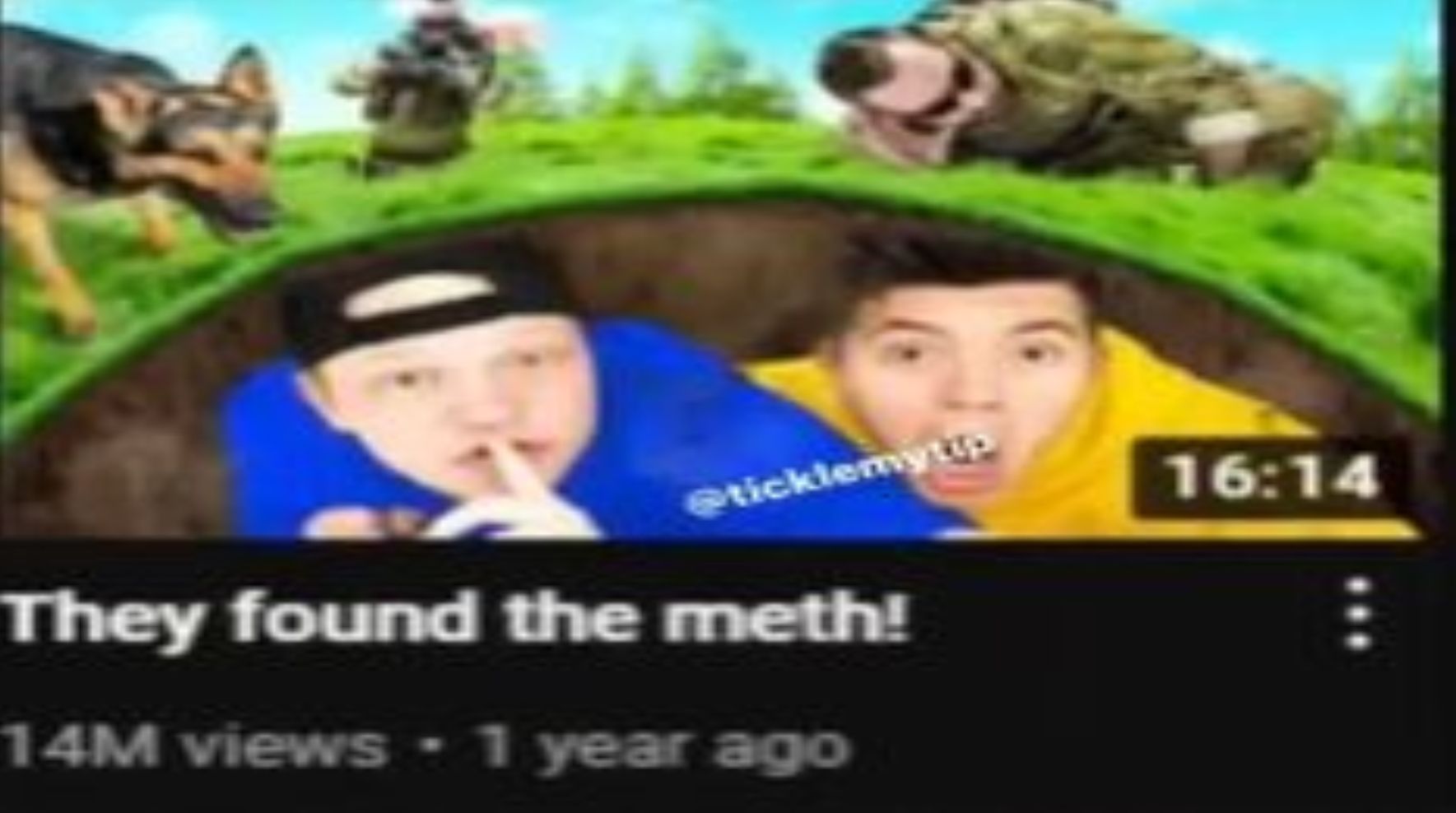 @ticklemy t
They found the meth!
14M views • 1 year ago
16:14