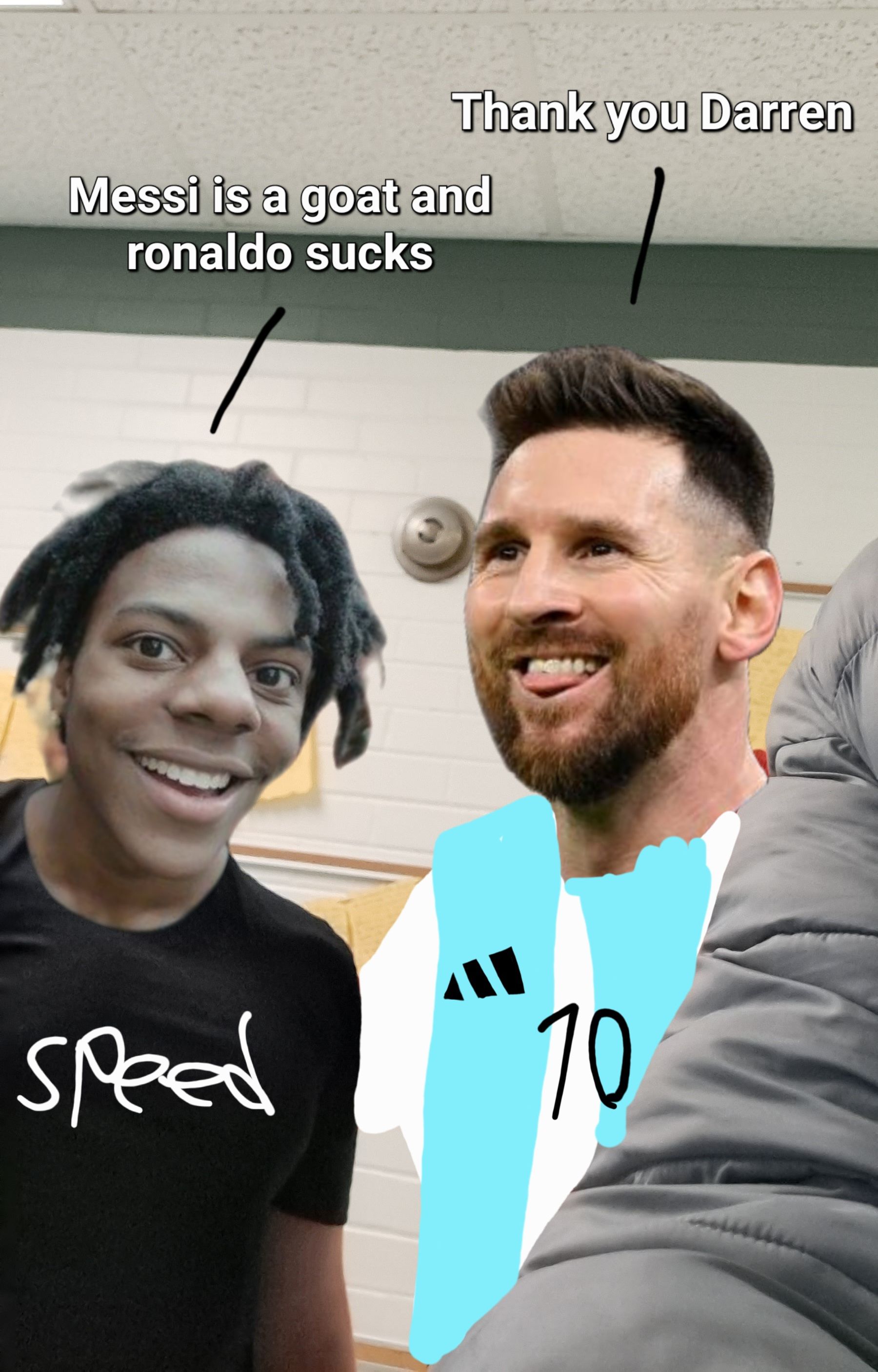 Thank you Darren
Messi is a goat and
ronaldo sucks
speed
70