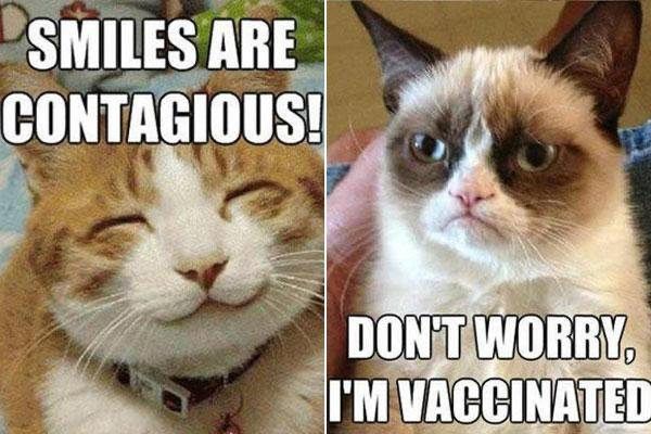 SMILES ARE
CONTAGIOUS!
DON'T WORRY,
I'M VACCINATED
