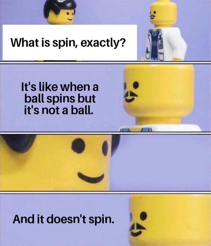 What is spin, exactly?
It's like when a
ball spins but
it's not a ball.
And it doesn't spin.