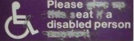 &
Please
Mis seat if a
disabled person