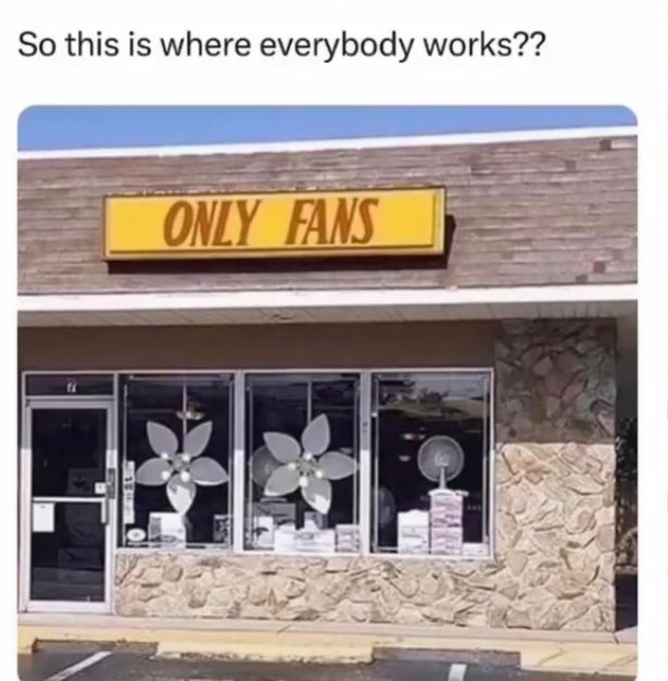 So this is where everybody works??
ONLY FANS