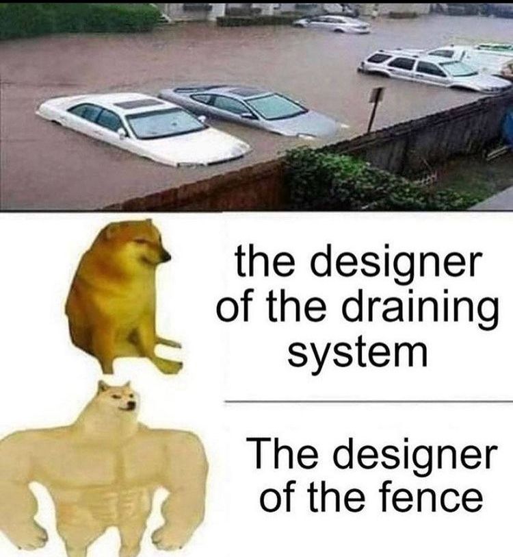 the designer
of the draining
system
The designer
of the fence