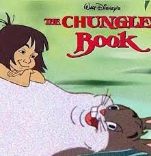 A picture of the cover of "The Jungle Book". The title has been replaced with "The Chungle Book" and Big Chungus has been superimposed over Baloo.