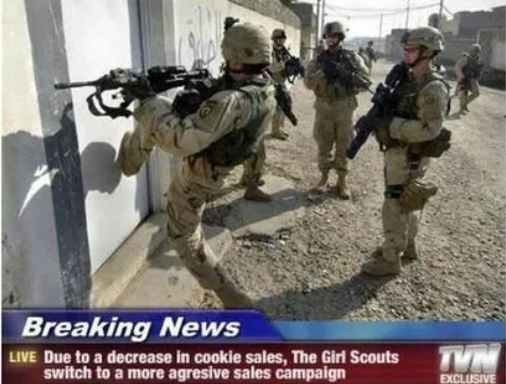 Breaking News
LIVE Due to a decrease in cookie sales, The Girl Scouts
switch to a more agresive sales campaign
TUN
EXCLUSIVE