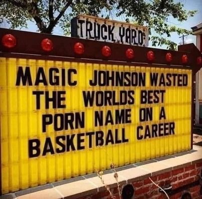 TRUCK PARD
MAGIC JOHNSON WASTED
THE WORLDS BEST
PORN NAME ON A
BASKETBALL CAREER