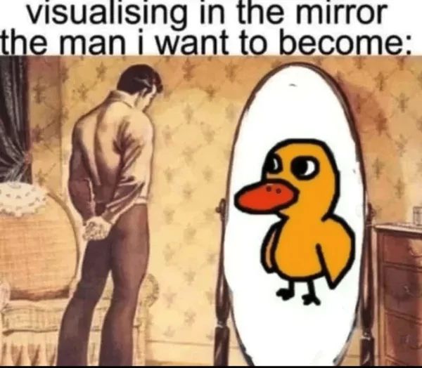 visualising in the mirror
the man i want to become: