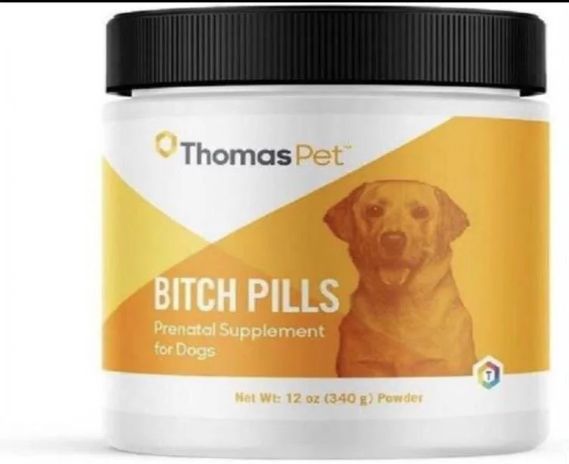 Thomas Pet
BITCH PILLS
Prenatal Supplement
for Dogs
Net Wt: 12 oz (340 g) Powder