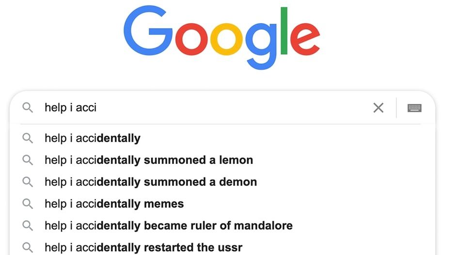 ୪
help i acci
Google
help i accidentally
help i accidentally summoned a lemon
Q help i accidentally summoned a demon
Q help i accidentally memes
help i accidentally became ruler of mandalore
help i accidentally restarted the ussr