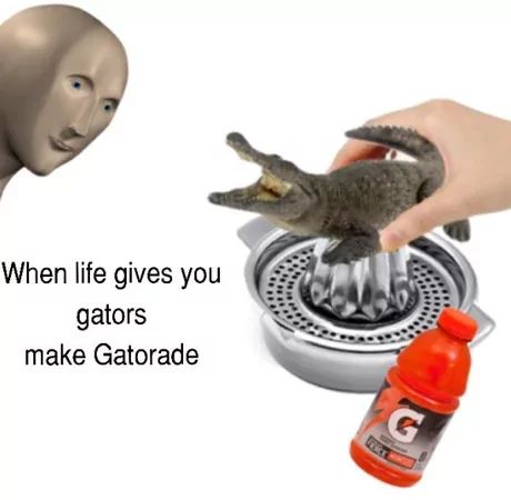 When life gives you
gators
make Gatorade
G