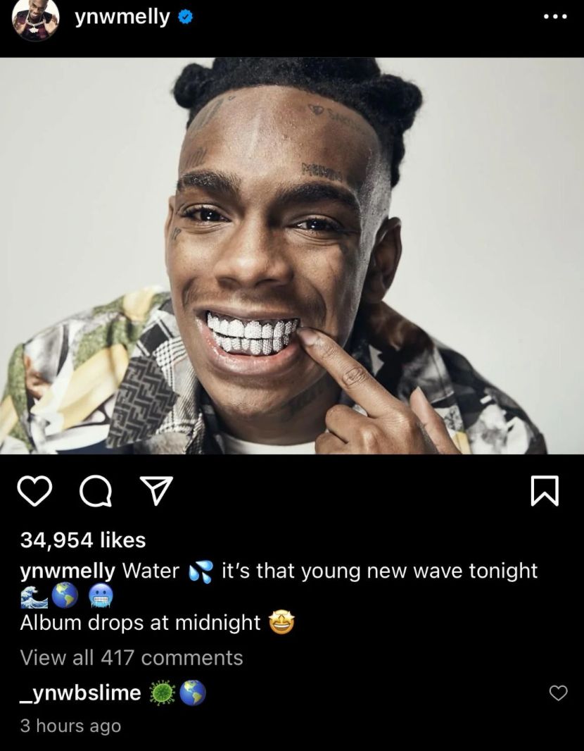 ynwmelly
от
34,954 likes
ynwmelly Water it's that young new wave tonight
Album drops at midnight
View all 417 comments
_ynwbslime
3 hours ago
Σ
