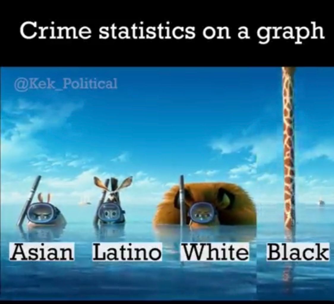 Crime statistics on a graph
@Kek_Political
Asian Latino White Black