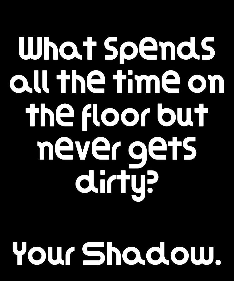 What Spends
all the time on
the floor but
never gets
dirty?
Your Shadow.