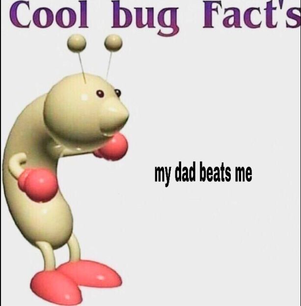 Cool bug Fact's
my dad beats me