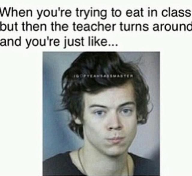 When you're trying to eat in class
but then the teacher turns around
and you're just like...
MASTER