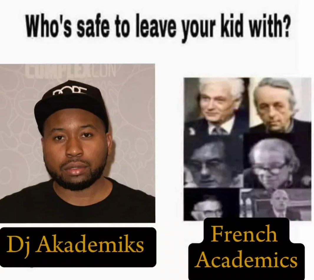 Who's safe to leave your kid with?
COMPLEXCON
Dj Akademiks
French
Academics