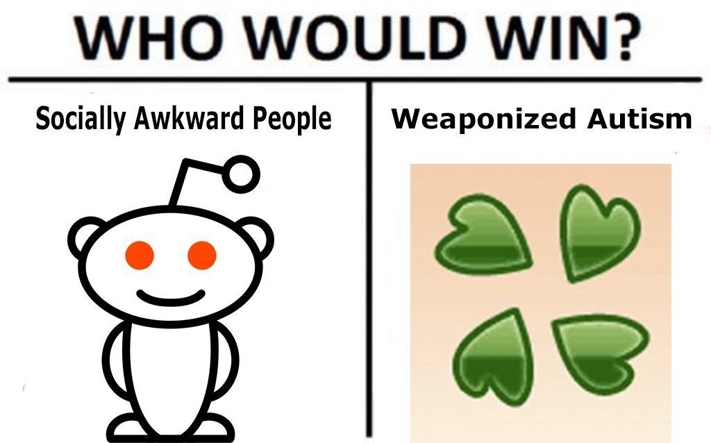 WHO WOULD WIN?
Socially Awkward People
Weaponized Autism