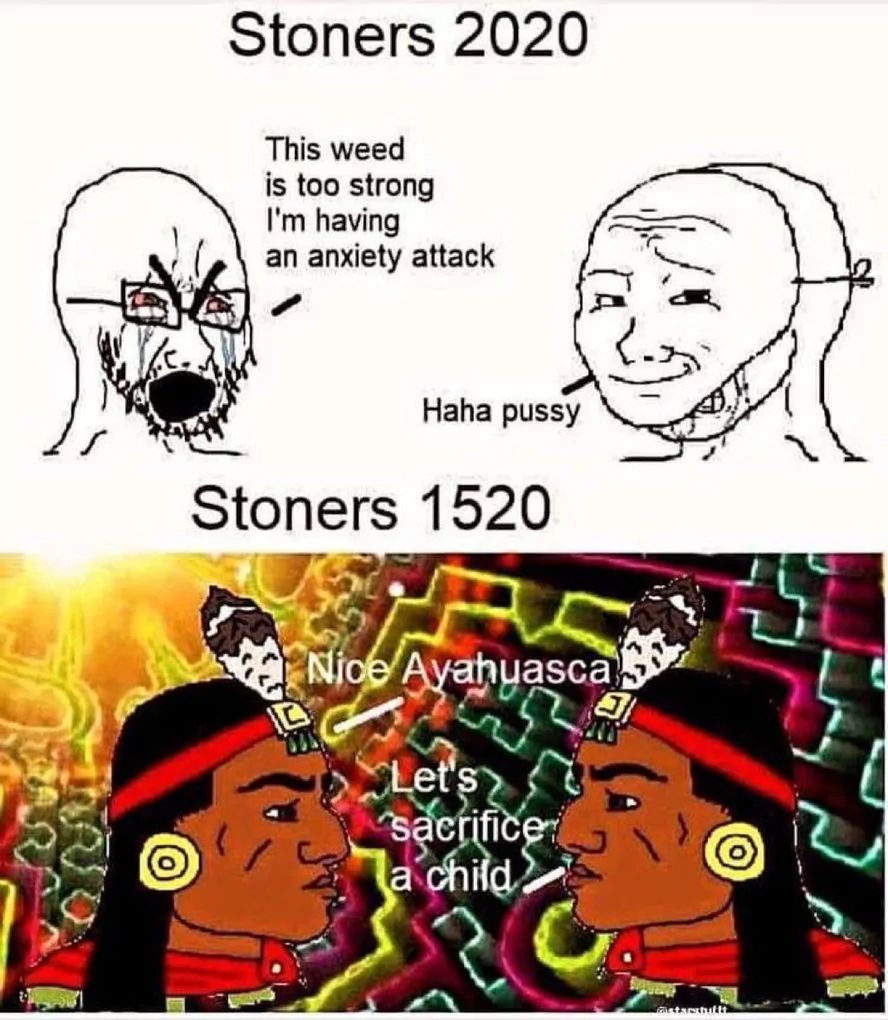 Stoners 2020
This weed
is too strong
I'm having
an anxiety attack
Haha pussy
Stoners 1520
Nice Ayahuasca
Let's
sacrifice
a child
O
O
Gistarsfullt