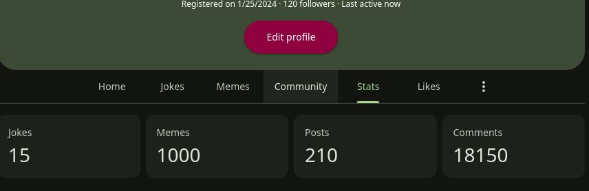 Jokes
15
Registered on 1/25/2024 120 followers Last active now
Edit profile
Home
Jokes
Memes
Community
Stats
Likes
Memes
1000
Posts
210
Comments
18150