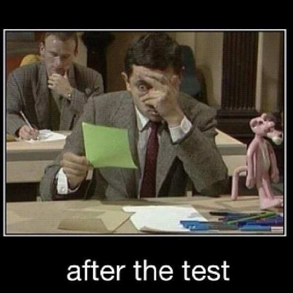 after the test